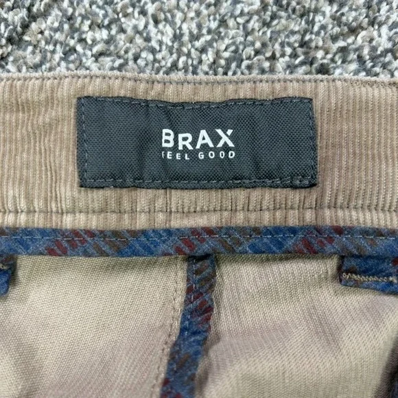 Brax Everest‎ Regular Fit Corduroy Pants Mens 40x34 Beige Dress Work Casual - Picture 5 of 13